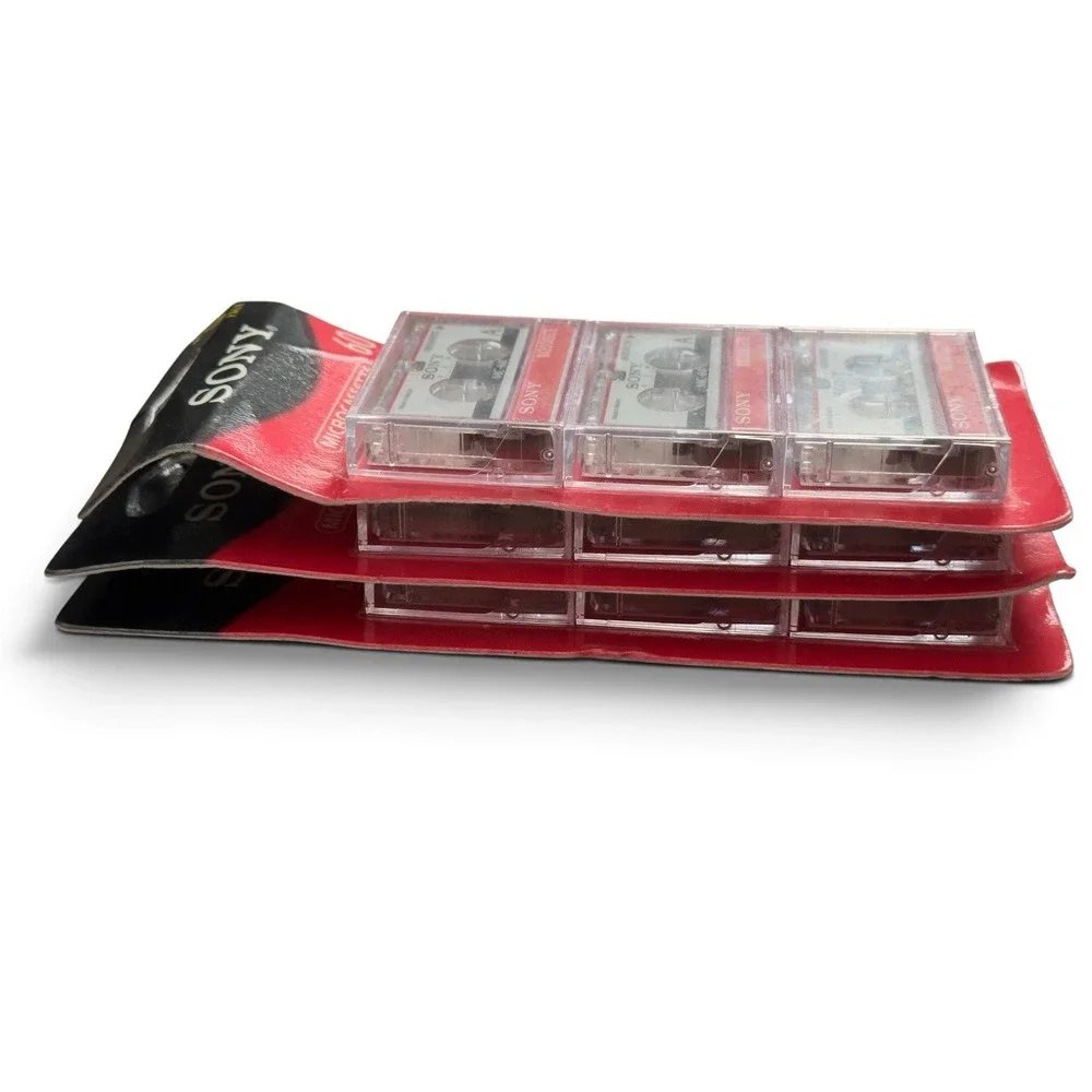 3x Sony MC-60 Microcassette 3-Packs (9 Tapes Total) New